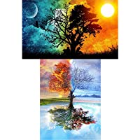 2PCS DIY 5D Diamante Pintura Kits- Diamond Painting Completo Bordado Punto de Cruz Artes Diamante Craft para Decoración…